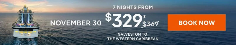 November 30 – 7 Nights from Galveston to The Western Caribbean – Click to Book Now
