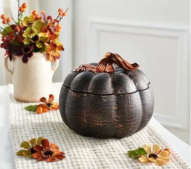 HomeWorx by Slatkin + Co. 14oz Filled Decorative Burlap Pumpkin