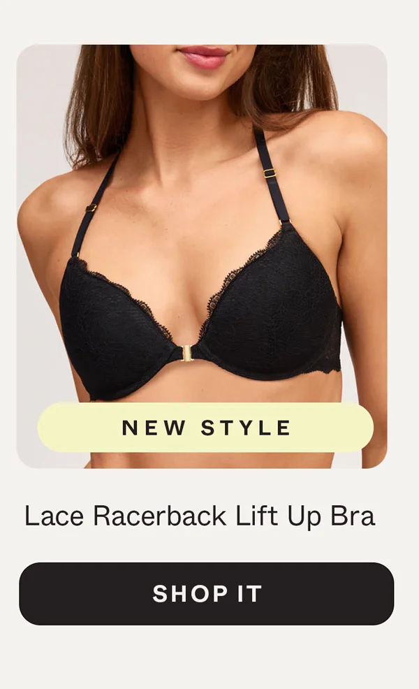 Lace Racerback Lift Up Bra