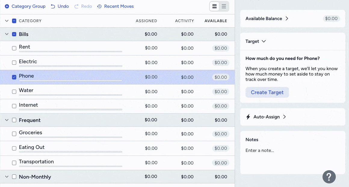 Simple targets on web