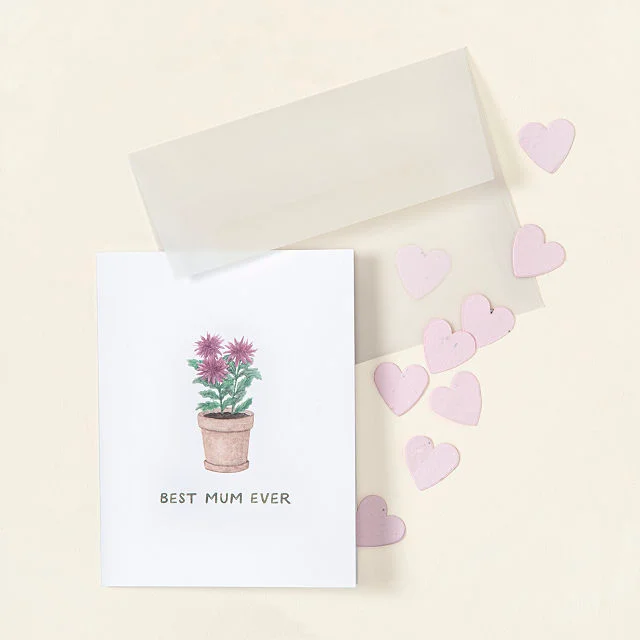 Best Mum Ever Plantable Confetti Card