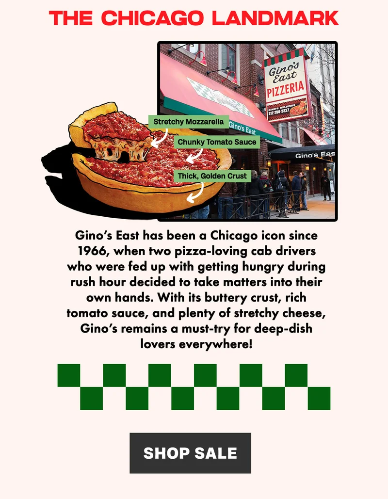 Gino's East: Buy 3 Get 2 FREE!
