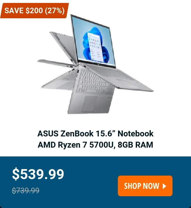 ASUS ZenBook 15.6”  Notebook