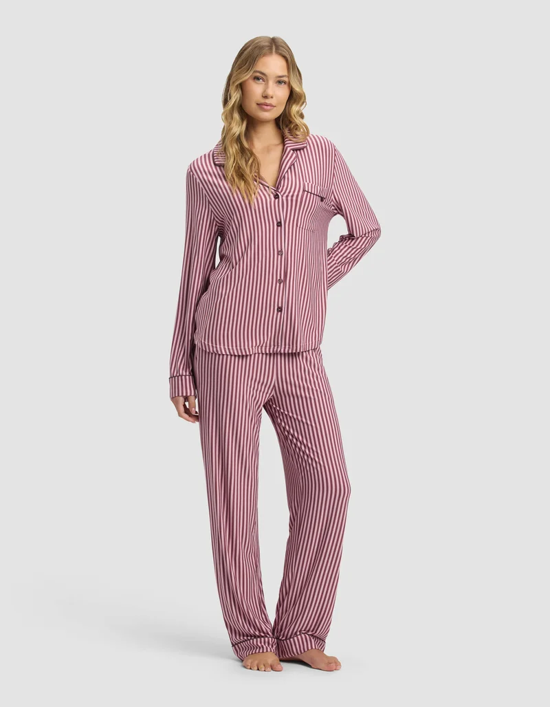 Image of Women's Bamboo Stretch-Knit Long Sleeve Pajama Set
