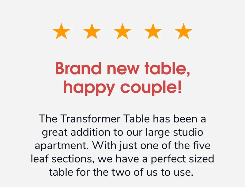 Brand new table, happy couple!
