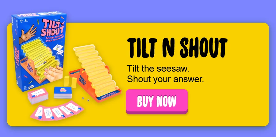 Tilt n Shout: Tilt the seesaw. Shout your answer. Buy now.