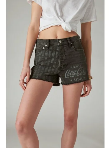 COCA-COLA HIGH RISE MOM SHORT