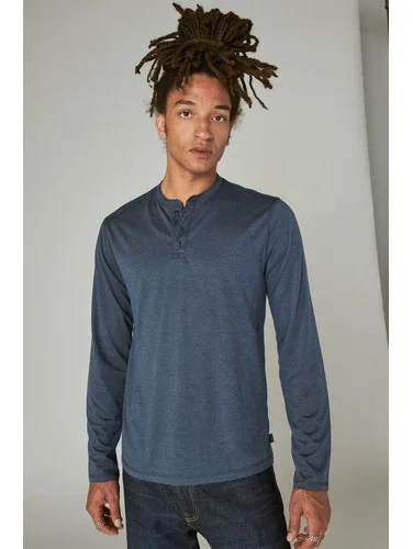 TENCEL LONG SLEEVE HENLEY