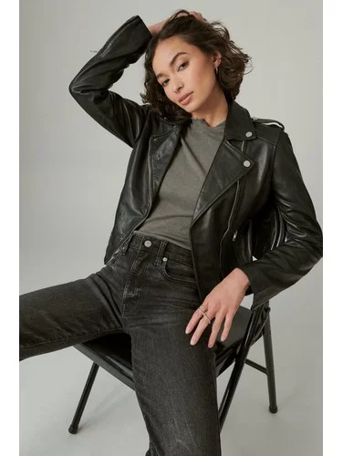 Classic Leather Moto Jacket