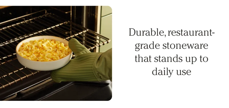 Durable, restaurant-grade stoneware that stands up to daily use
