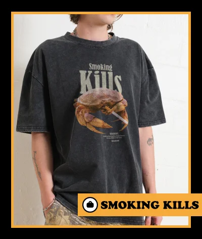 Smoking Kills Wash Tee