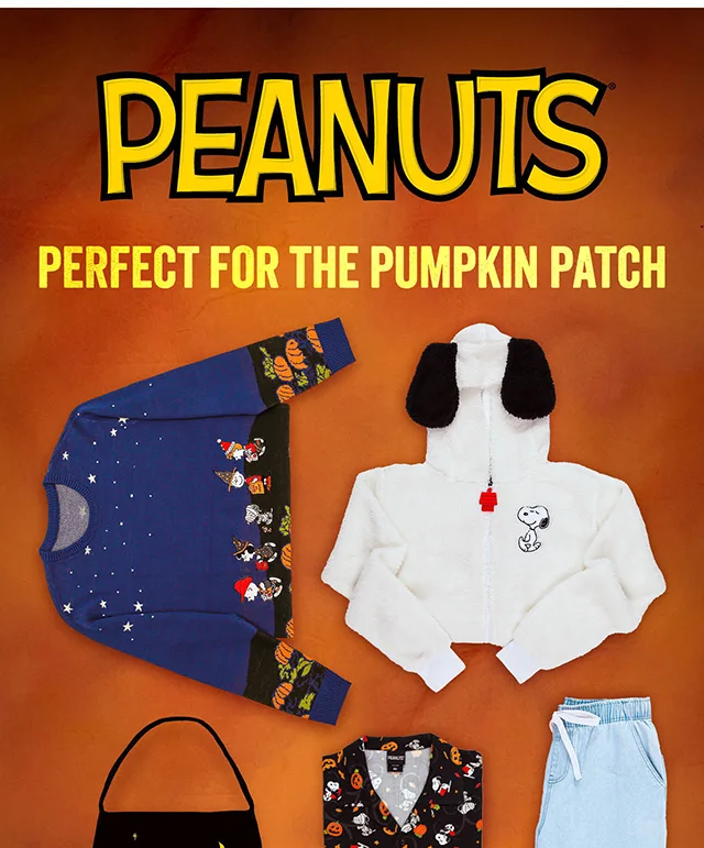 Peanuts. Perfect For The Pumpkin Patch. Shop Peanuts