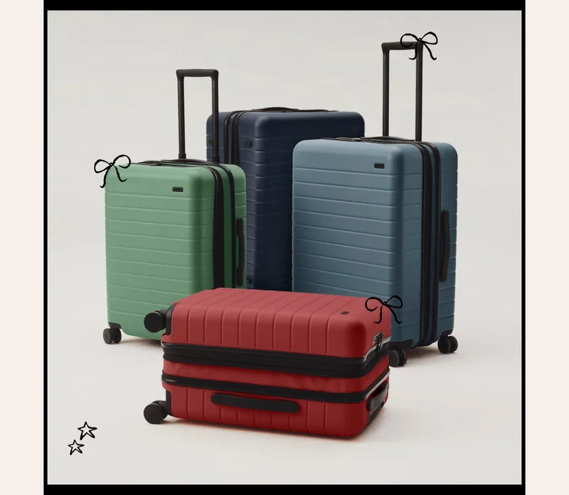 Luggage: Gift the suitcases that transformed travel—all 25% off. Just add a bow.