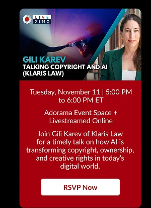 Talking Copyright and AI for Photographers with Gili Karev (Klaris Law)