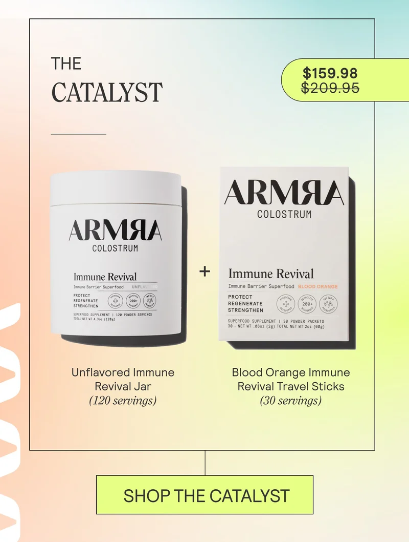 THE CATALYST  Unflavored Immune Revival Jar (120 servings) Blood Orange Immune Revival Travel Sticks (30 servings)