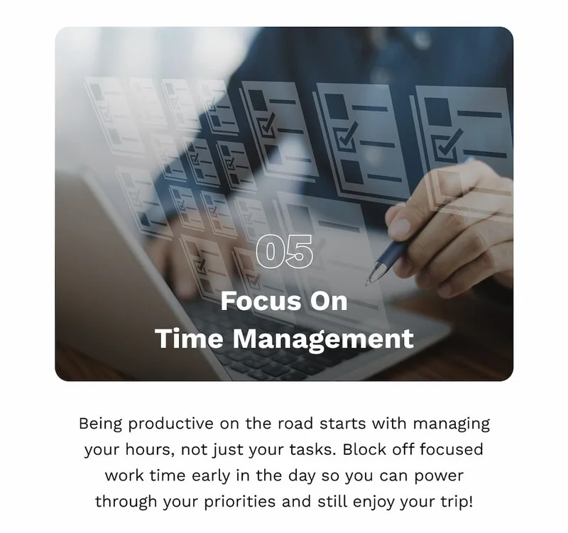 Focus on time management