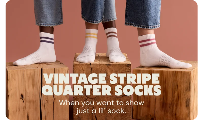 VINTAGE STRIPE QUARTER SOCKS | When you want to show just a lil sock.