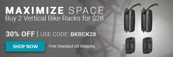 Maximize Space. Buy 2 Vertical Bike Racks For $28. 30% Off. Use Code: BKRCK28. Free Standard US Shipping. Shop Now.