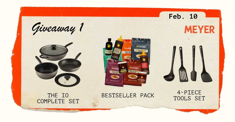 Feb. 10. Giveaway 1. Meyer. THE COMPLETE IO SET + BESTSELLER PACK + 4-PIECE TOOLS SET