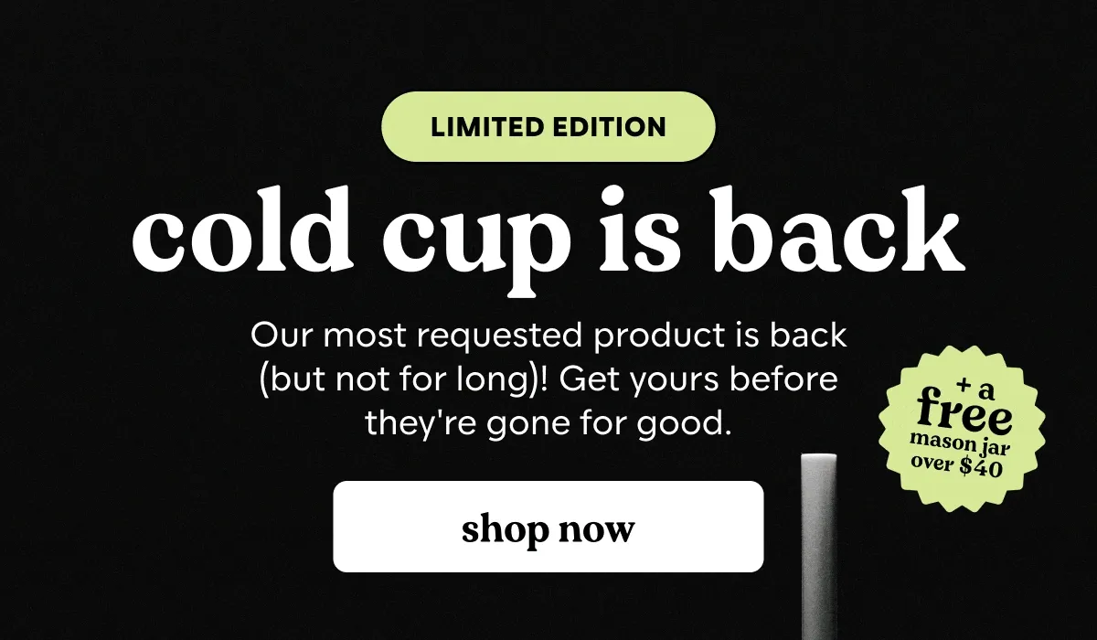 black travel cold cup is back!
