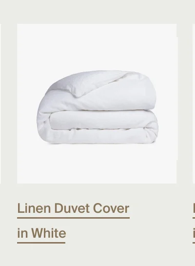 Linen Duvet Cover in White