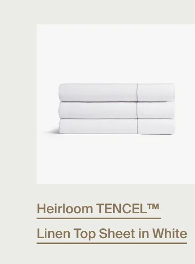 Heirloom TENCEL Linen Top Sheet in White