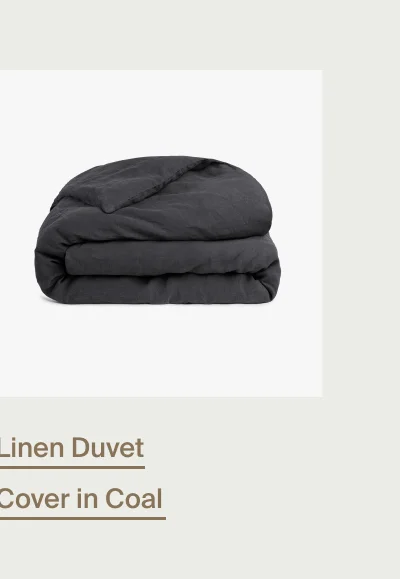 Linen Duvet Cover in Coal