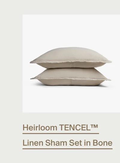 Heirloom TENCEL Linen Sham Set in Bone