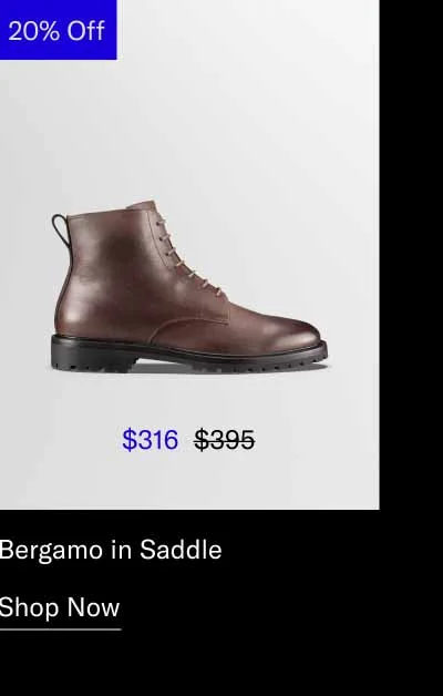 Bergamo in Saddle. Shop Now