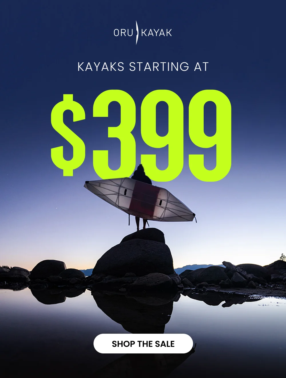 Kayaks starting at $399, show sale now Kayaks starting at $399, show sale now