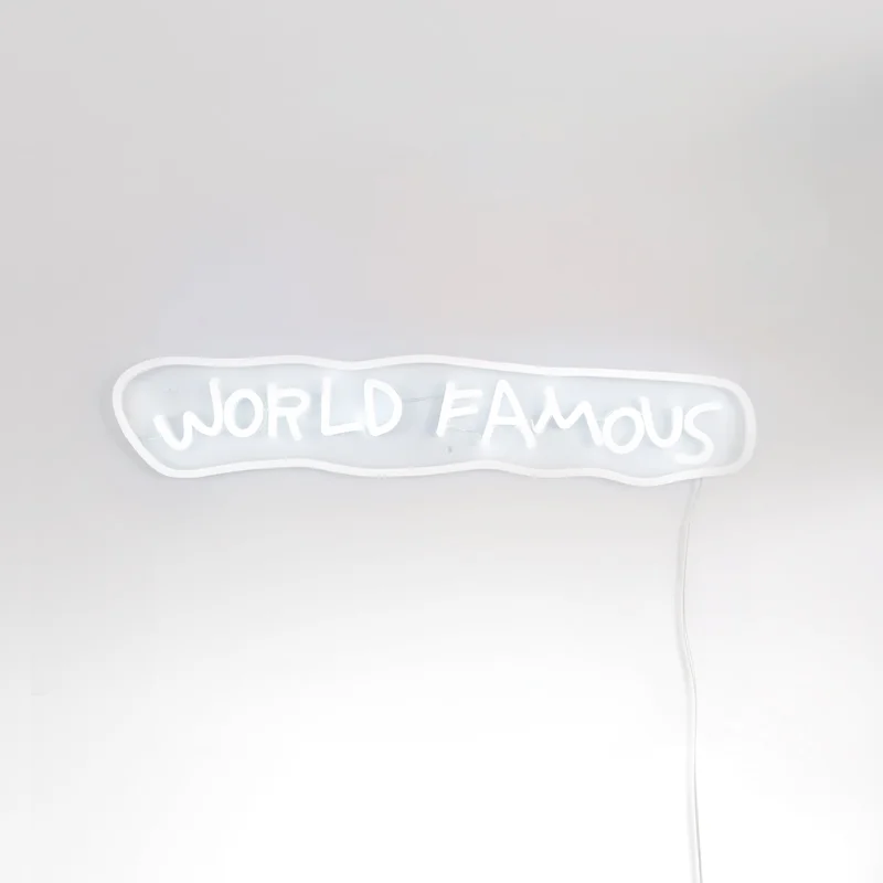 Image of World Famous Yellowpop x Jean Michel Basquiat, led neon sign