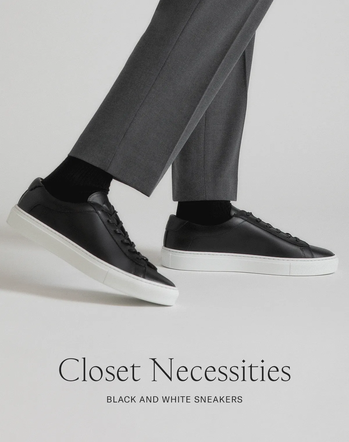 Closet Necessities | Black and White Sneakers