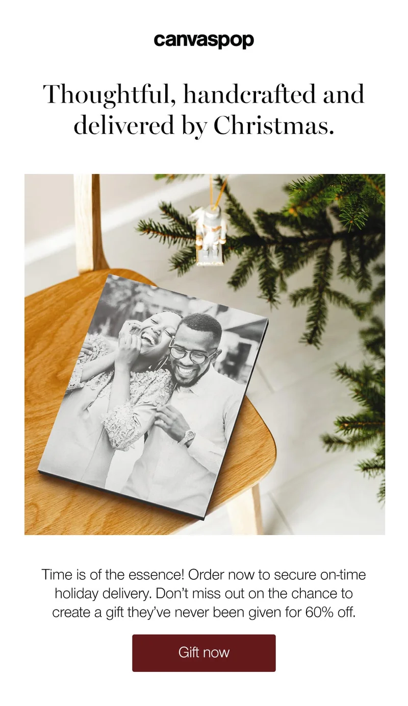 Thoughtful, handcrafted and delivered by Christmas.