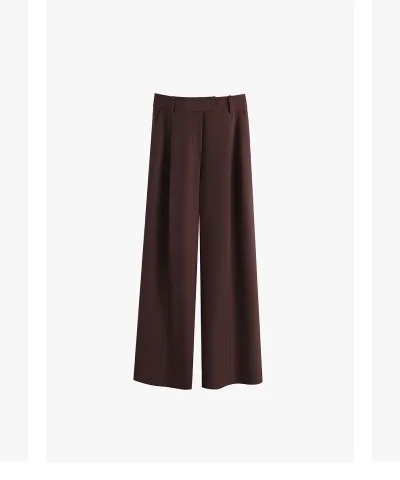 Wool Wide Leg Pant Fondant