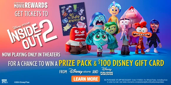 GET TICKETS TO DISNEY PIXAR INSIDE OUT 2 FOR A CHANCE TO WIN A PRIZE PACK & $100 DISNEY GIFT CARD | LEARN MORE >