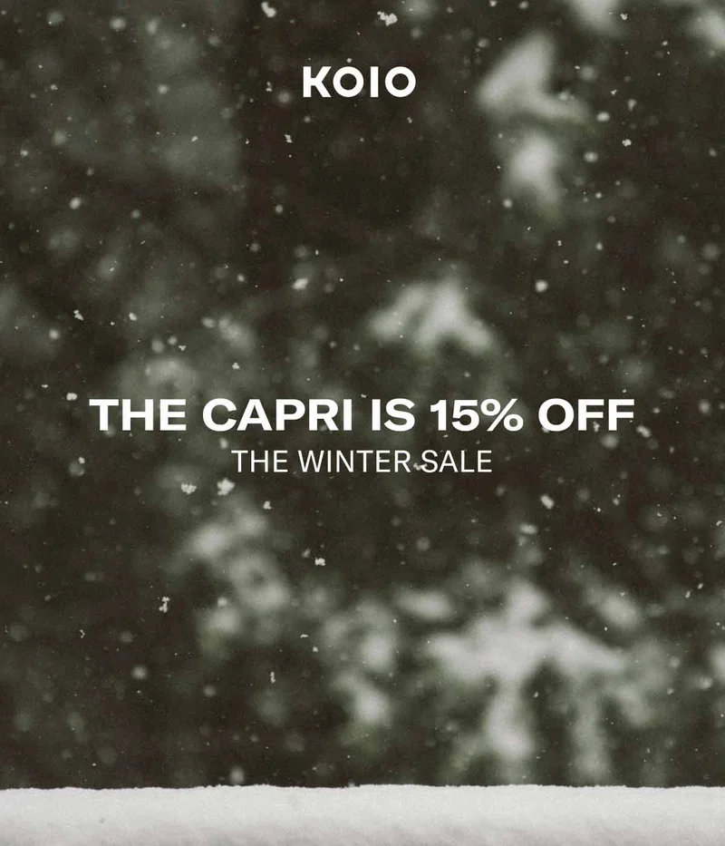 KOIO The Capri Is 15% Off The Winter Sale