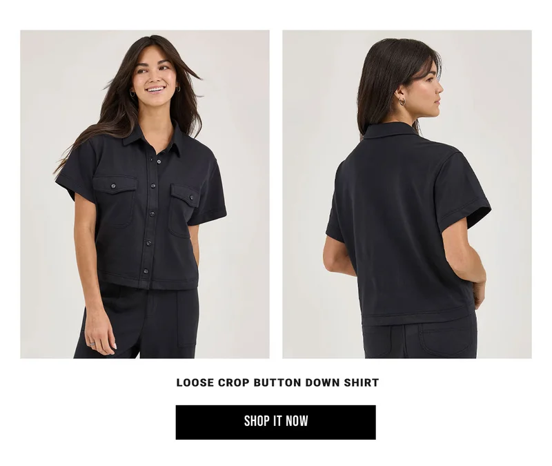Loose Crop Button Down Shirt Shop It Now