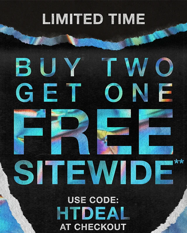 Limited Time Buy Two, Get One Free Sitewide. Use Code discount code at Checkout. Not Combinable with Other Offers. Shop Now