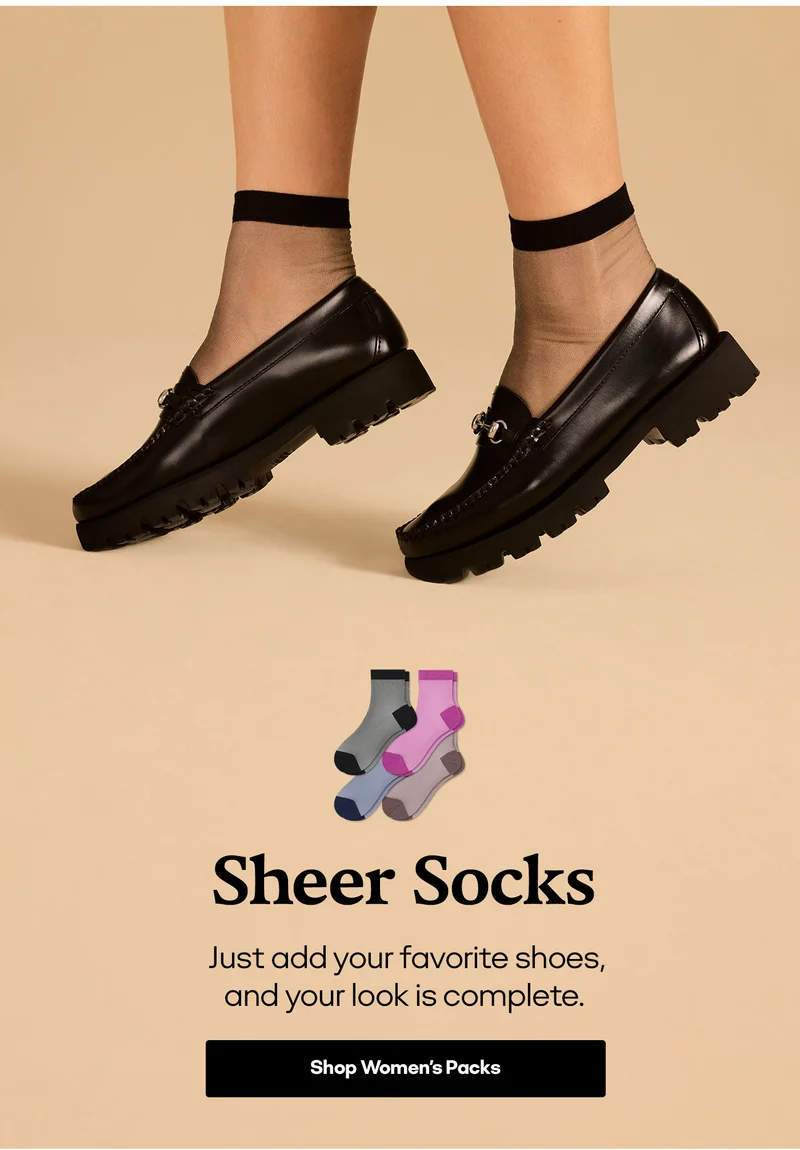 Sheer Socks | Just add your favorite shoes, and your look is complete. | Shop Women's Packs