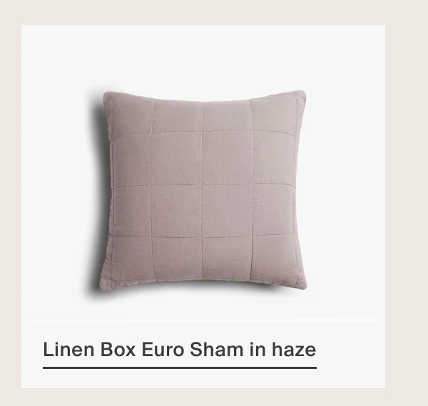 Linen Box Quilted Euro Sham