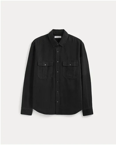 Image | The Utility Shirt Jacket in Buttersoft | Black