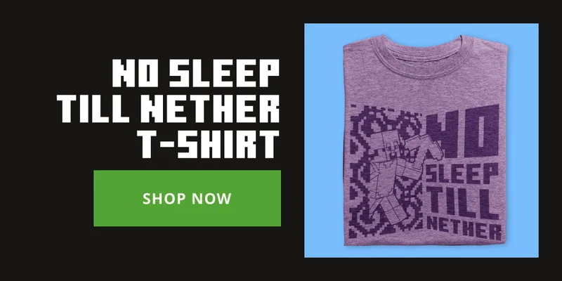 Minecraft No Sleep Till Nether Adult T-Shirt