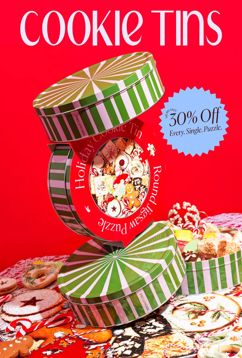 Holiday Cookie Tin Puzzles - 30% Off! Every. Single. Puzzle.