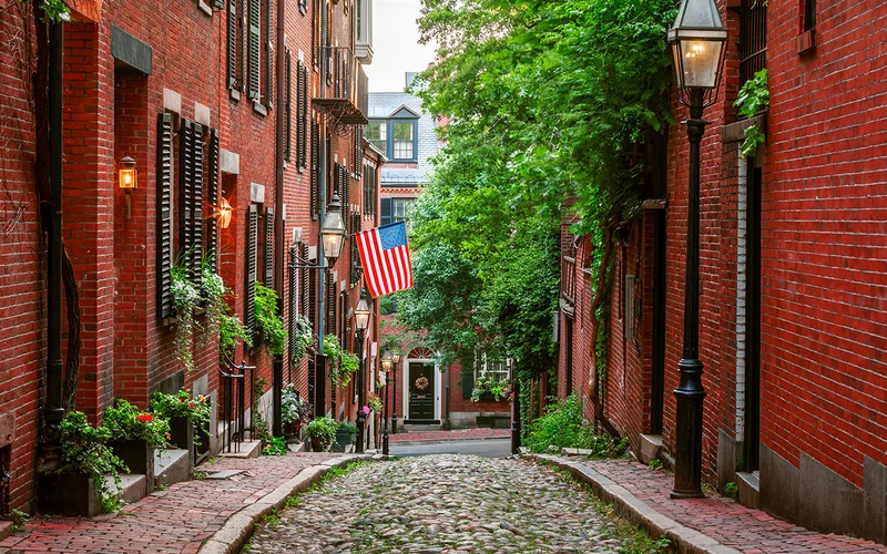The neighborhoods in Boston, Massachusetts—like Beacon Hill, Back Bay, and the North End—have a decidedly European feel.