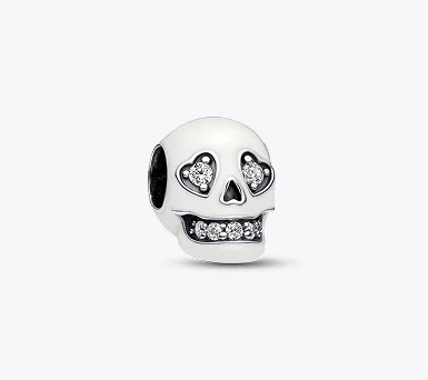 Glow in-the-dark Sparkling Skull Charm