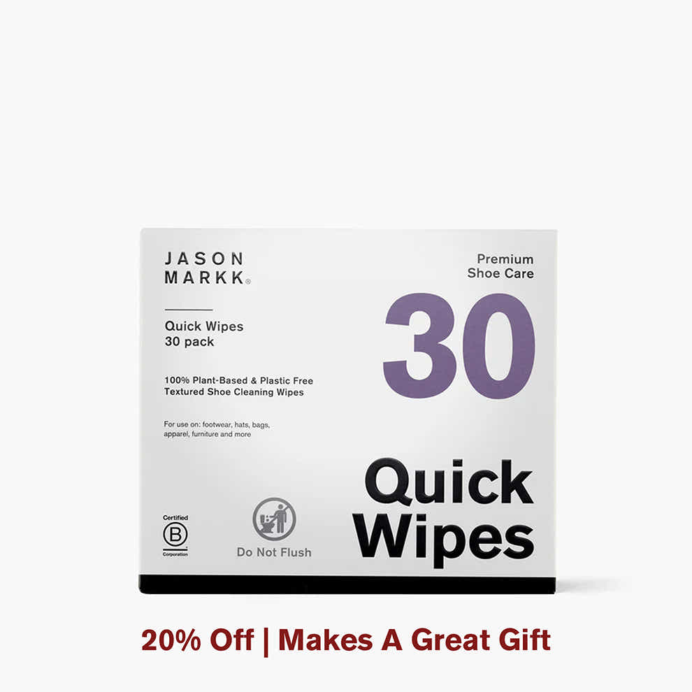 Now 100% Plant-Based & Plastic Free Wipes Jason Markk Quick Wipes are ready for the accidental spills, stains and smudges that are bound to happen. Ea...