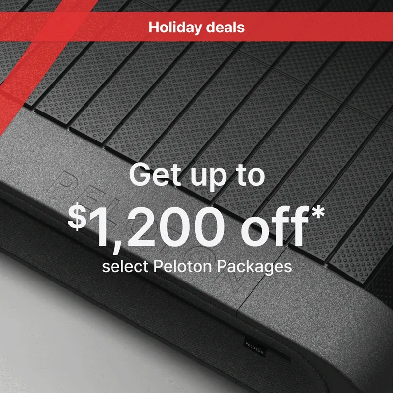Get up to $1200 off select Peloton packages