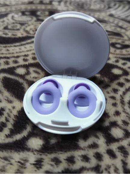 A pair of Loop Quiet earplugs in their case.