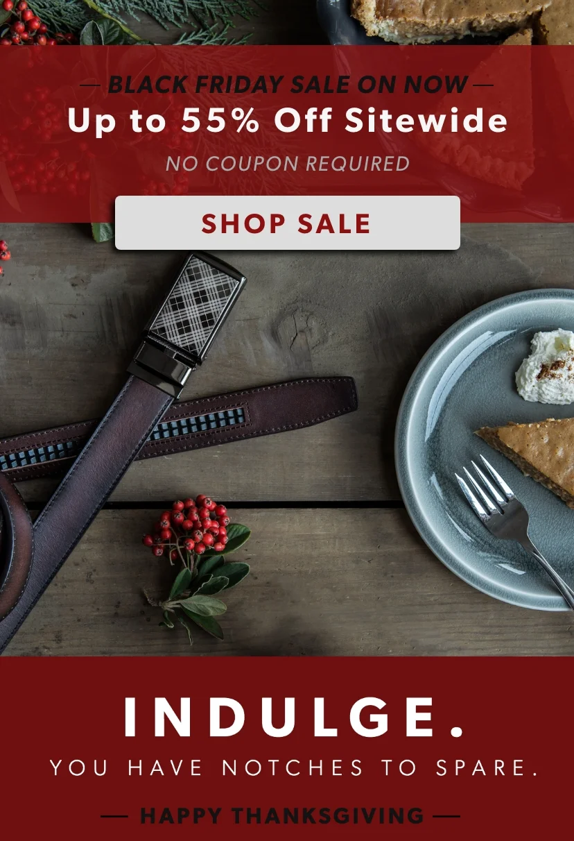Black Friday Sale is on now! Get 25% off everything. Have a Happy Thanksgiving from SlideBelts Black Friday Sale is on now! Get 25% off everything. Have a Happy Thanksgiving from SlideBelts