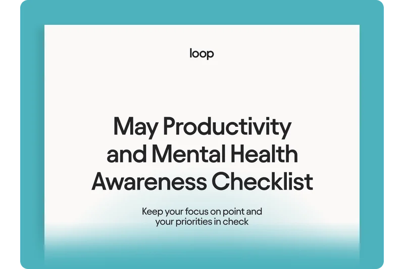May Productivity and Mental Health Awareness Month